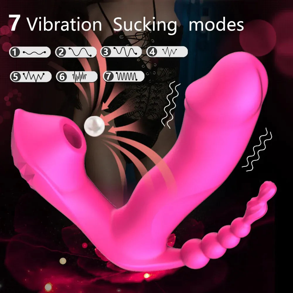 3 In 1 Wearable Vibrator For Ucking Anal Clitoral Stimulation