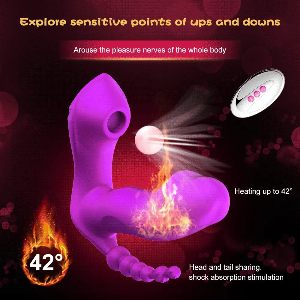 3 In 1 Wearable Vibrator For Ucking Anal Clitoral Stimulation