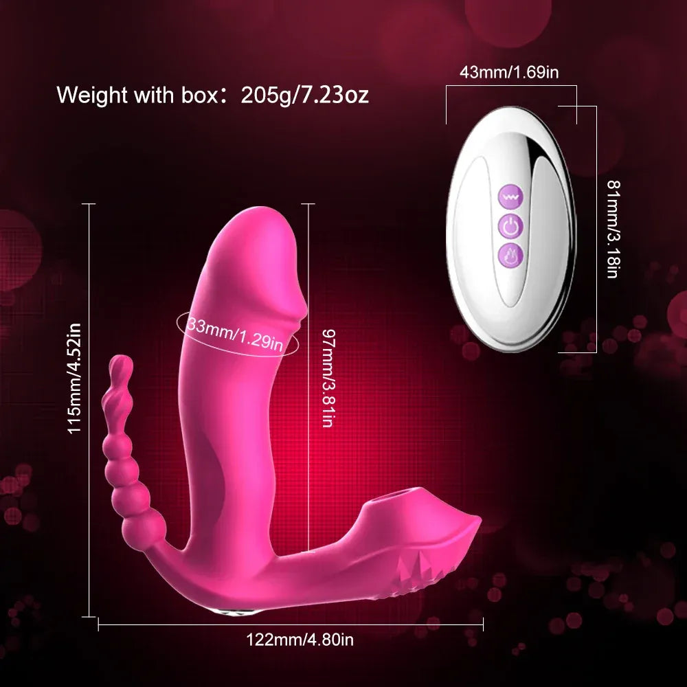 3 In 1 Wearable Vibrator For Ucking Anal Clitoral Stimulation