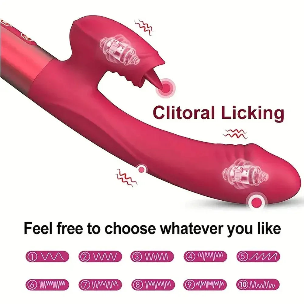 Intense G-Spot Rabbit Vibrator with Clit Stimulator-1