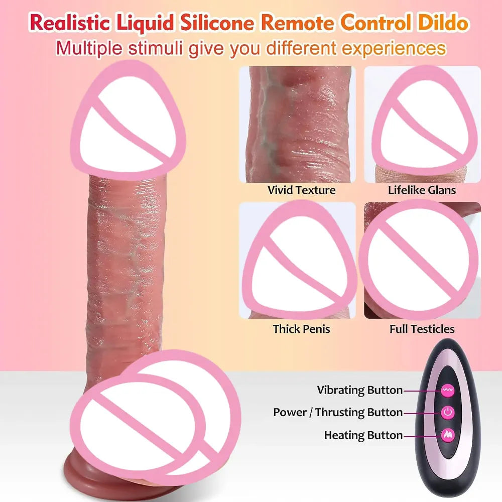 Silicone Thrusting Dildo for Women-3