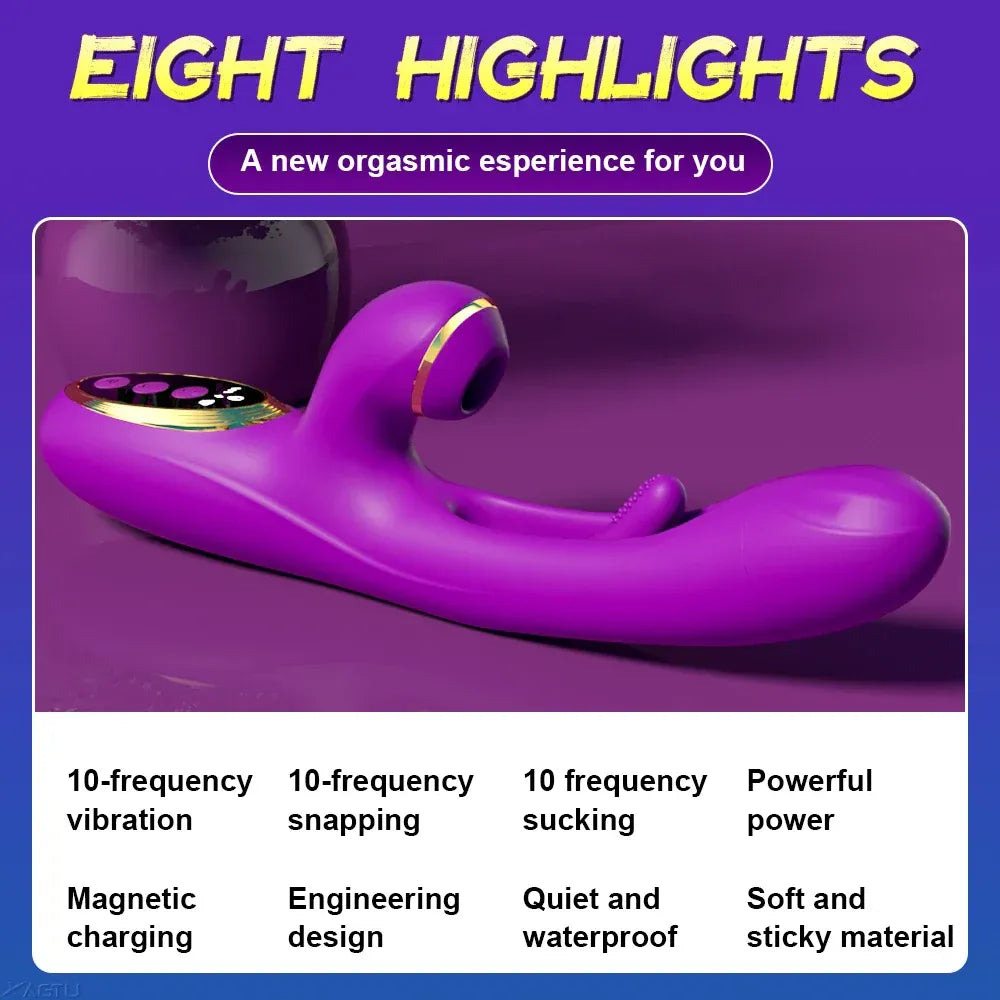Vibrating Clit Sucker for Women G Spot Rabbit Vibrator-4