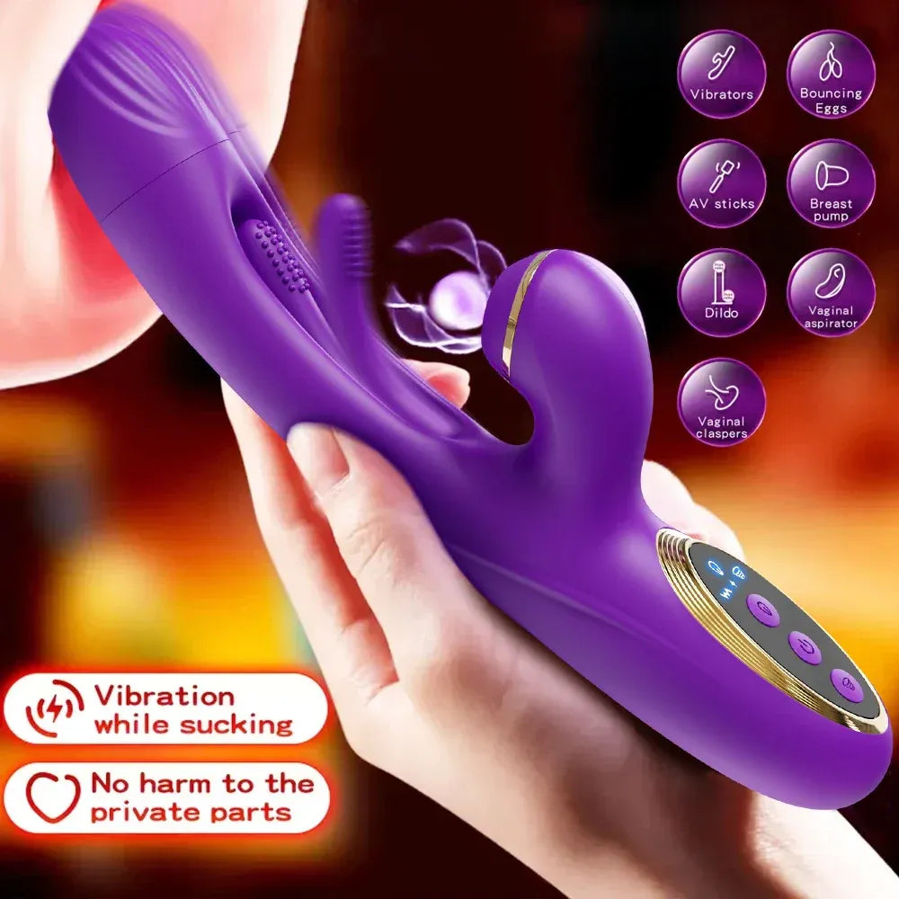 Vibrating Clit Sucker for Women G Spot Rabbit Vibrator-1