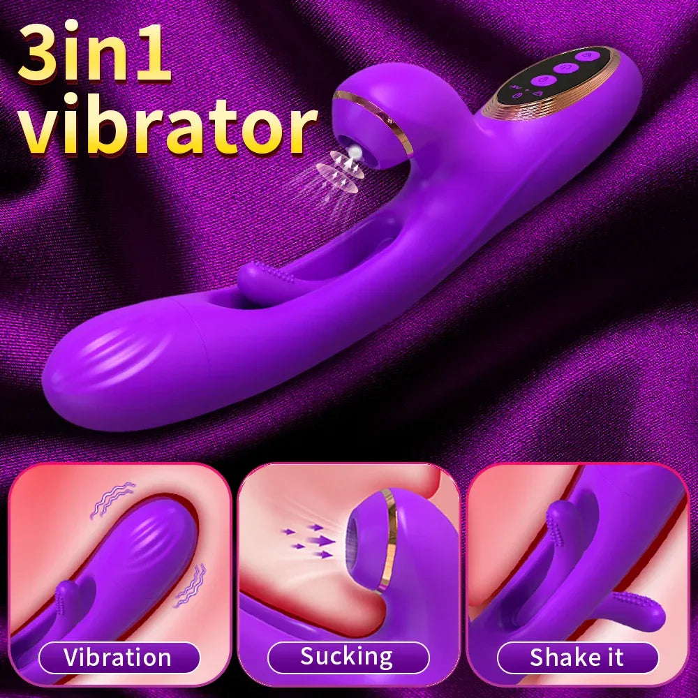 Vibrating Clit Sucker for Women G Spot Rabbit Vibrator-2