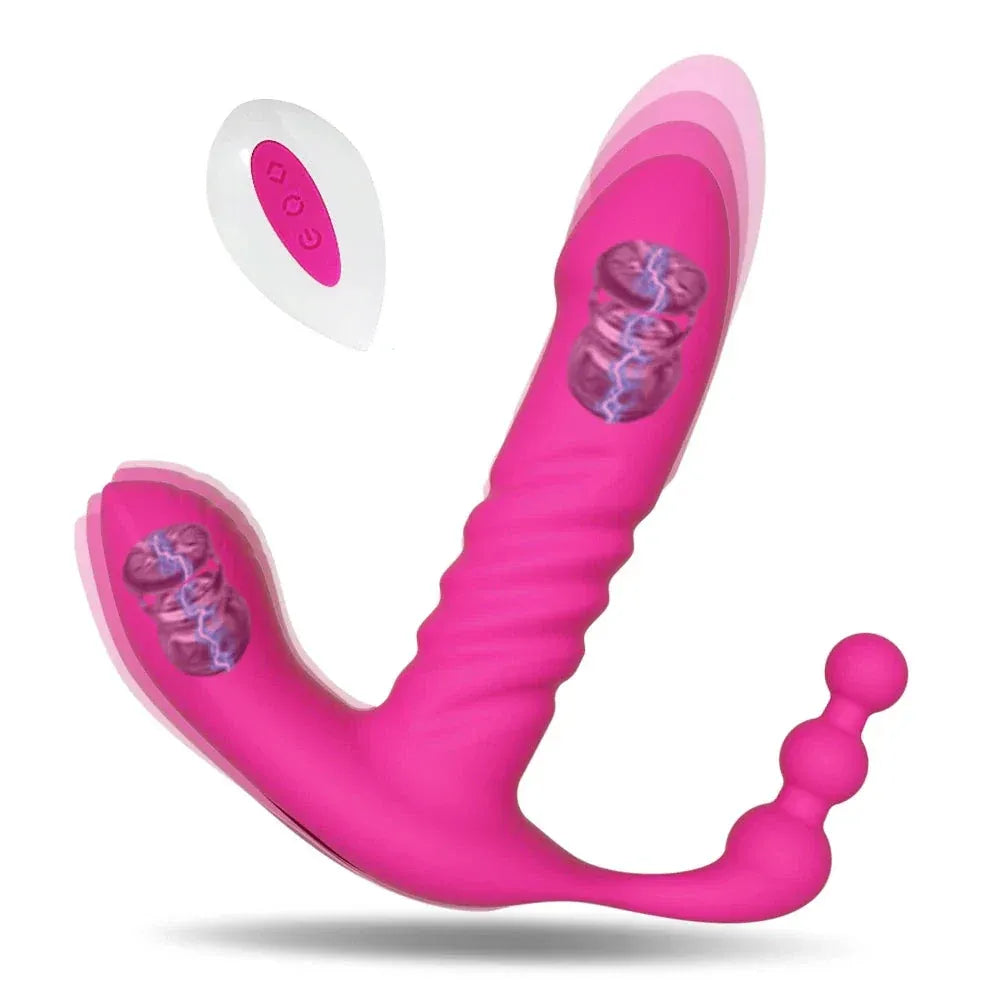 Wireless Thrusting Dildo for Women - Clitoral & Anal Stimulation-0